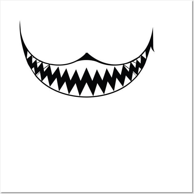 scary teeth face mask Wall Art by PIIZ